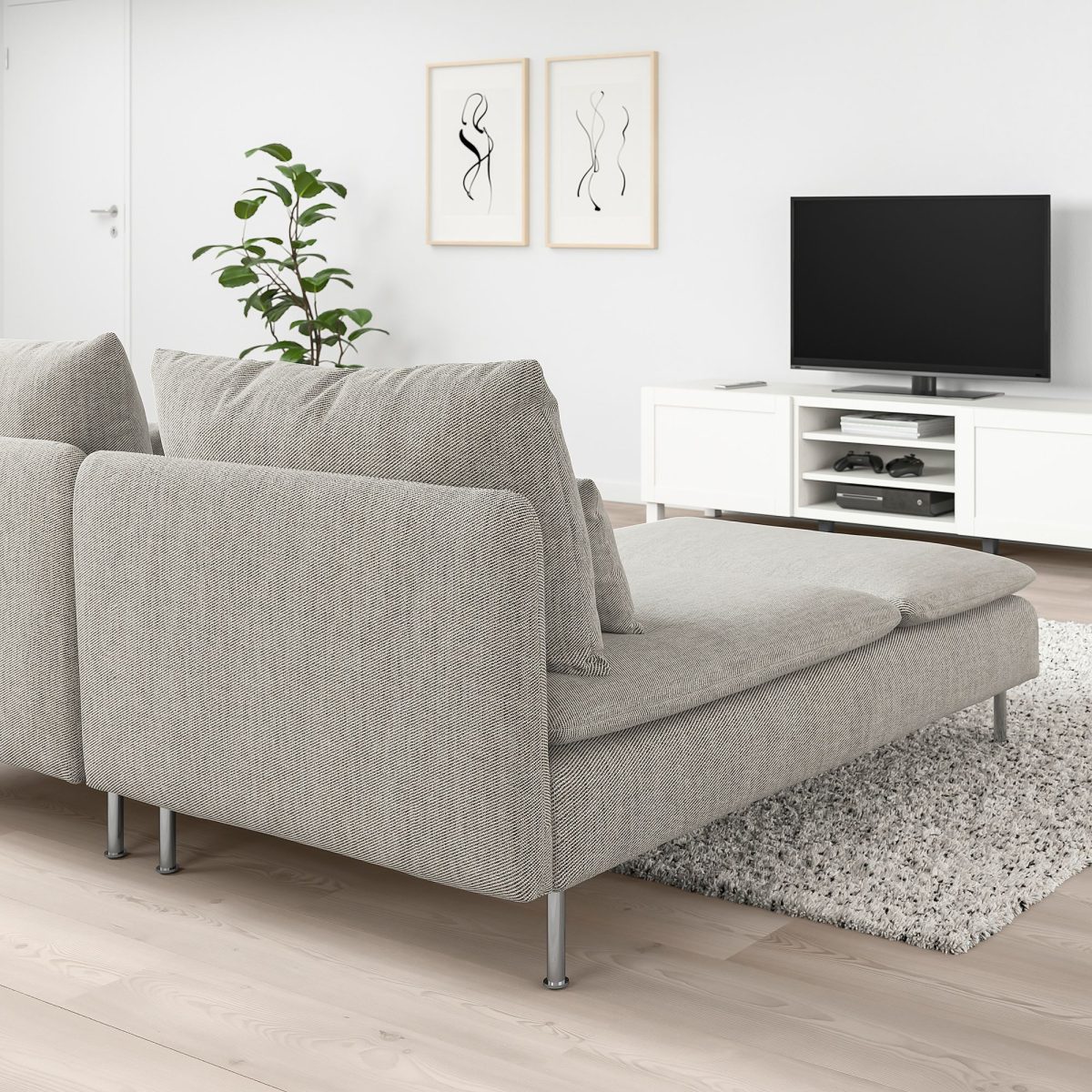 2'li Kanepe, Bej-Kahverengi, Kolçaksız – 3. görsel