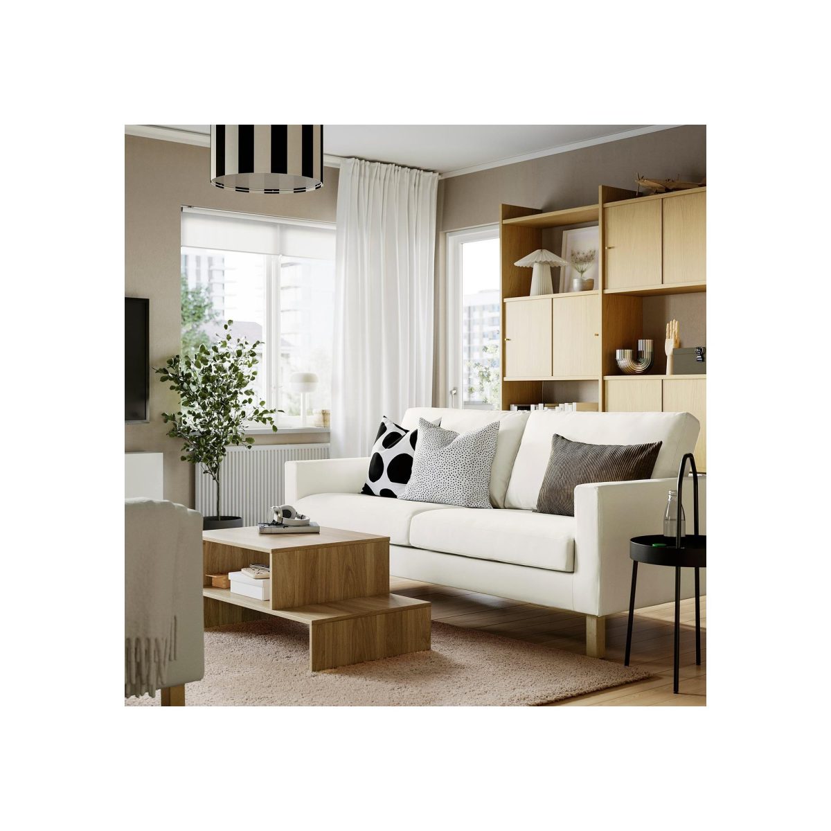 3'lü Kanepe, Beyaz, Ahşap – 2. görsel