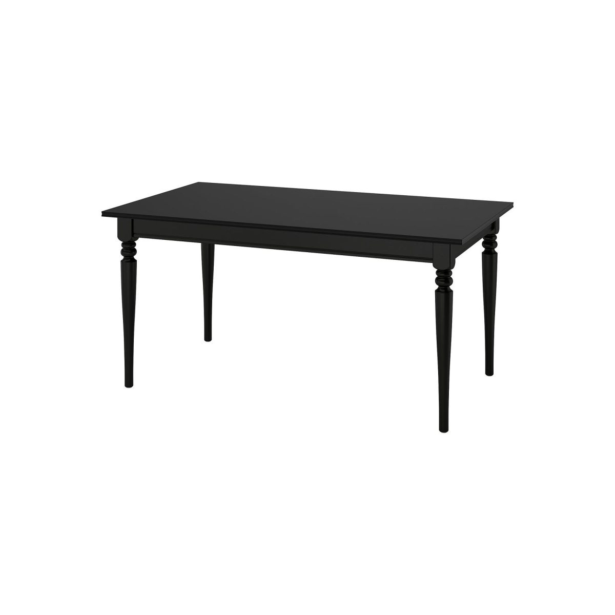 Açılır Yemek Masası, Siyah, 4-6 kişilik, 155/215x87 cm