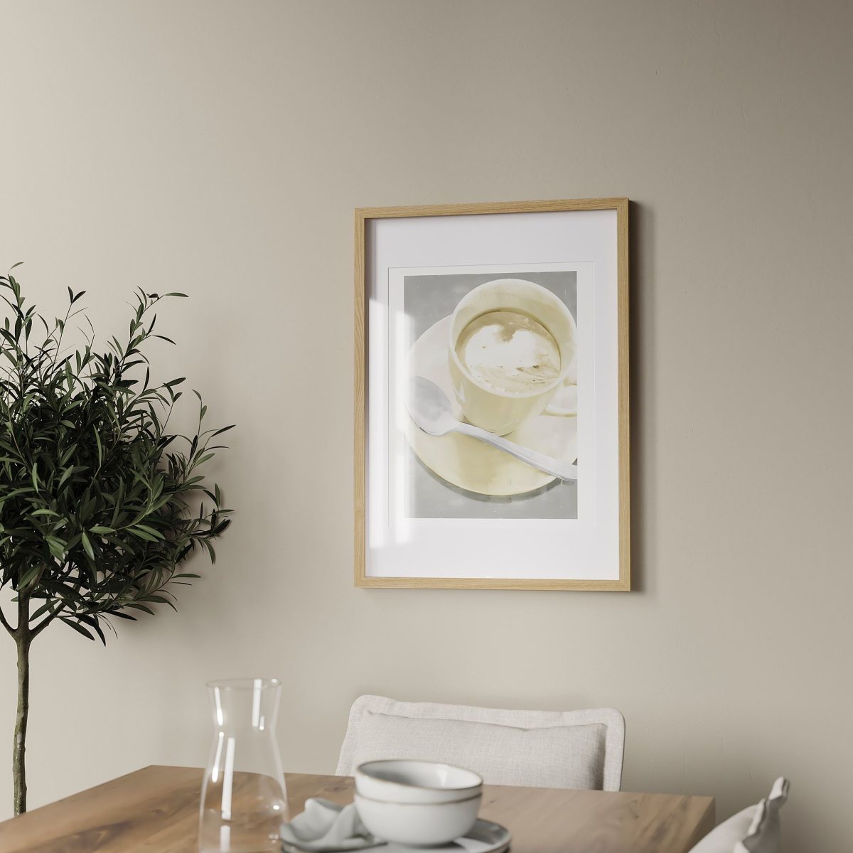Ahşap Çerçeve, Meşe Görünümlü, 50x70 cm – 2. görsel