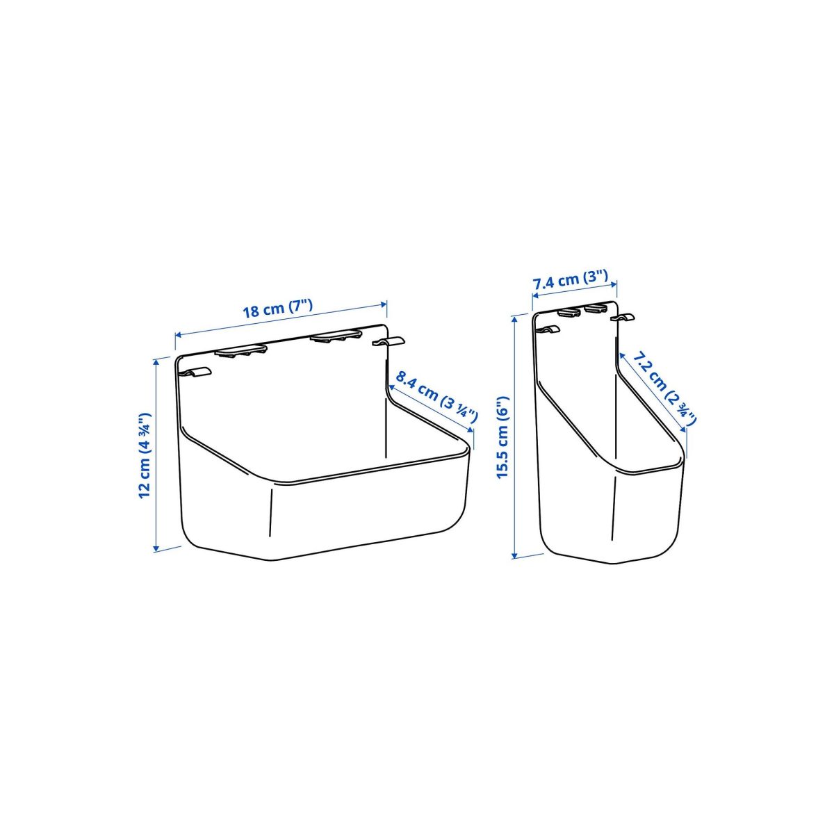 Askılı Düzenleyici, Gri, 2'li Set – 3. görsel
