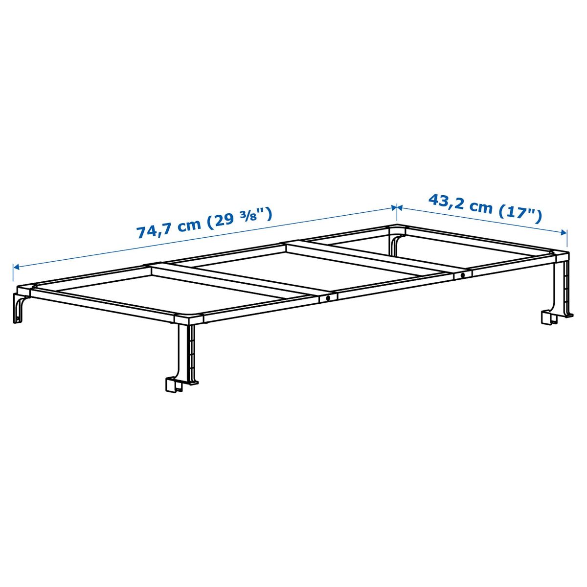 Atık Ayırma Kutusu Destek İskeleti, Beyaz, 80 cm – 4. görsel
