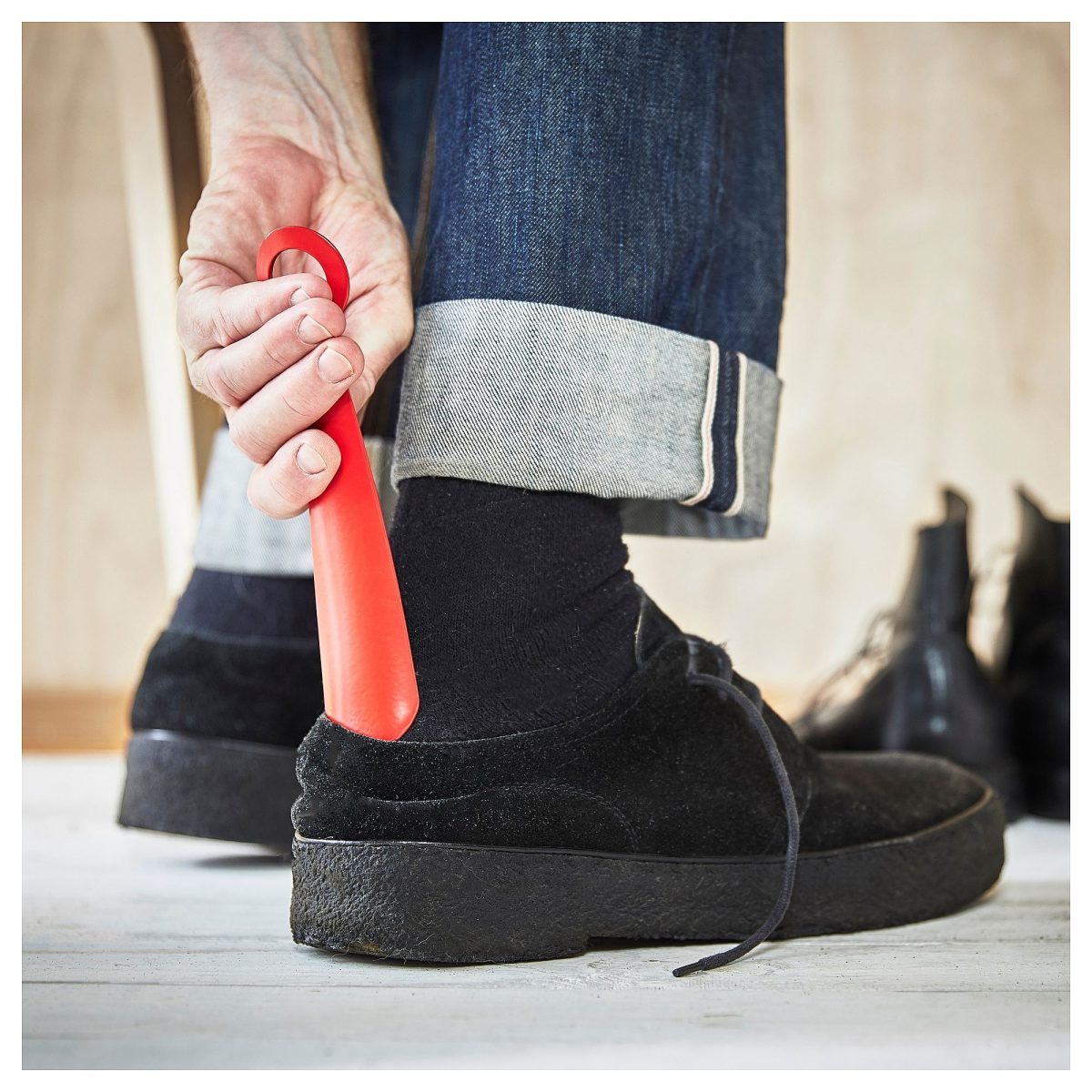 Ayakkabı Çekeceği, Parlak Kırmızı, 18 cm – 4. görsel