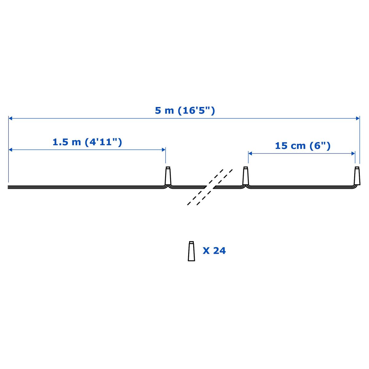 Aydınlatma Zinciri, Lame, 5 m, 24'lü – 4. görsel