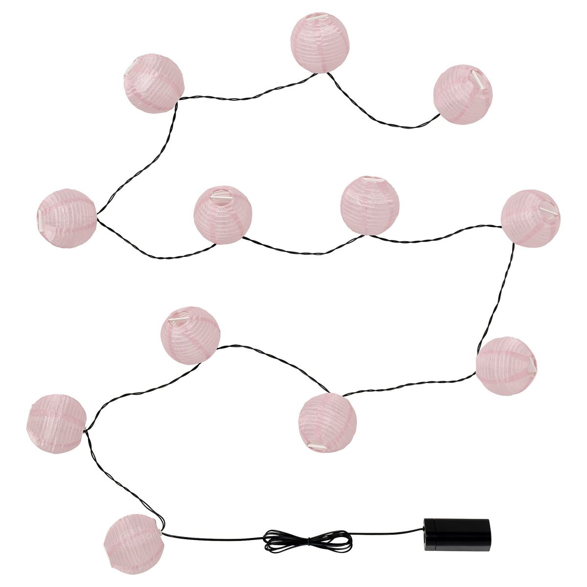 Aydınlatma Zinciri, Pembe, 12'li, Pilli