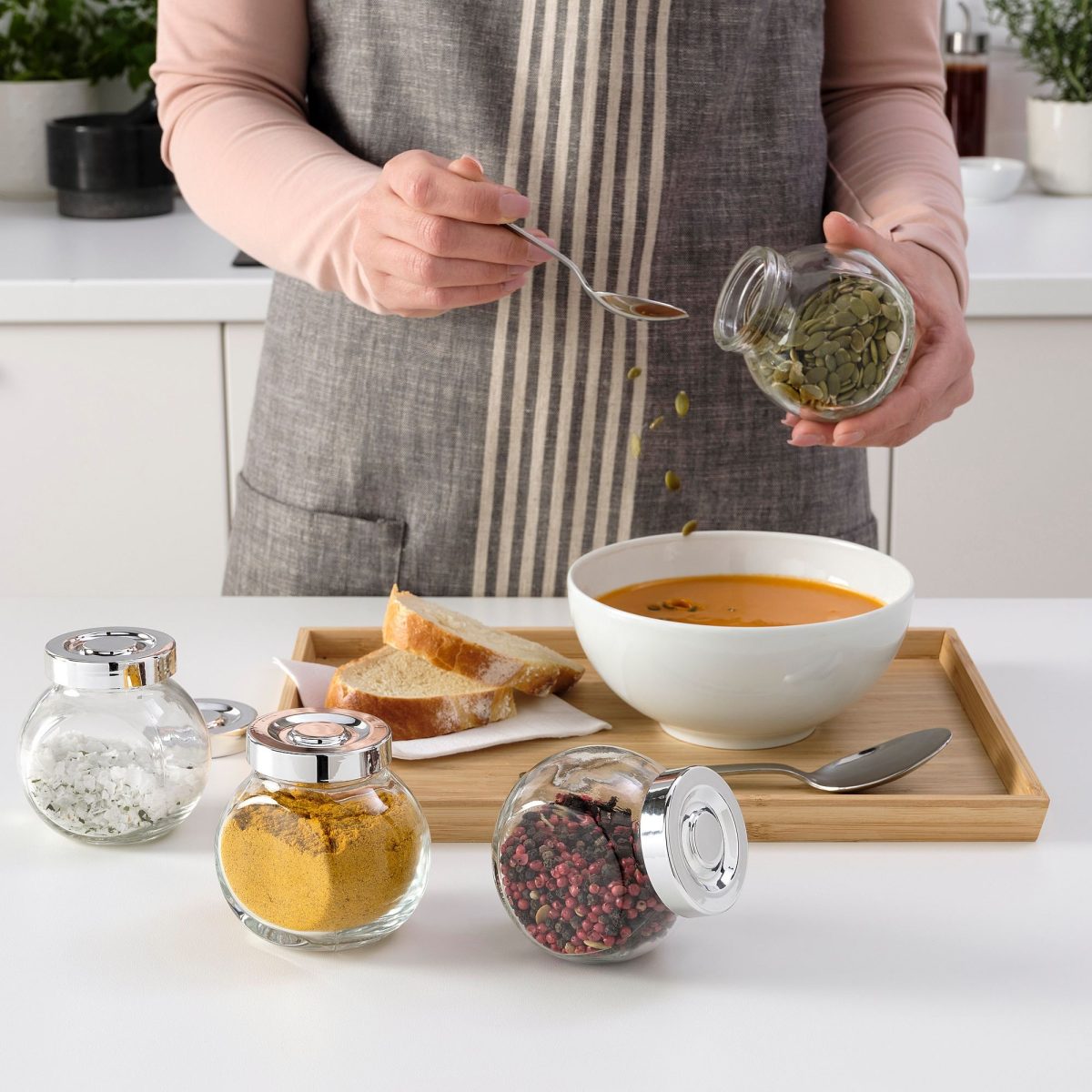 Baharat Kavanozu, Cam, 15 cl, 4 adet – 2. görsel