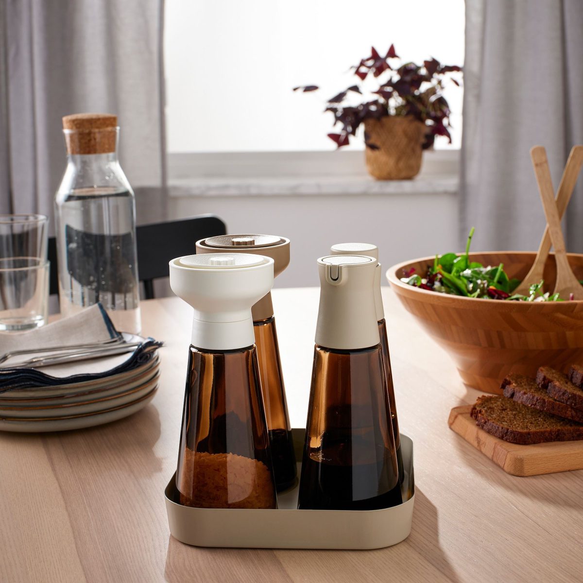 Baharat Öğütücü, Cam-Kahverengi, 19 cm, 2 Parça – 2. görsel