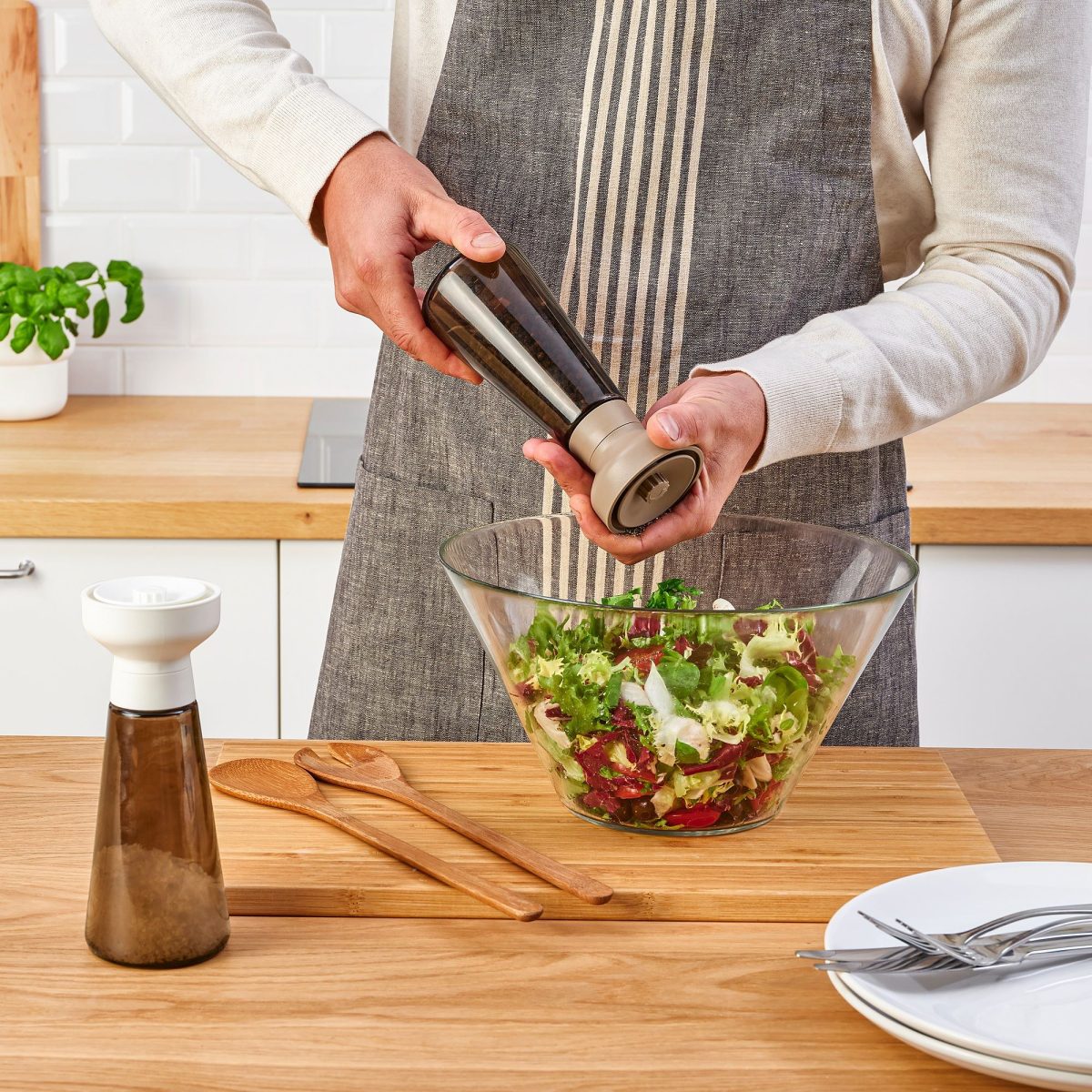 Baharat Öğütücü, Cam-Kahverengi, 19 cm, 2 Parça – 4. görsel