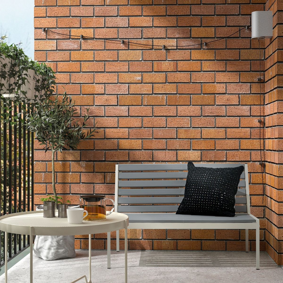 Bahçe Bankı, Beyaz-Gri, 100x59x67 cm, Mindersiz – 2. görsel