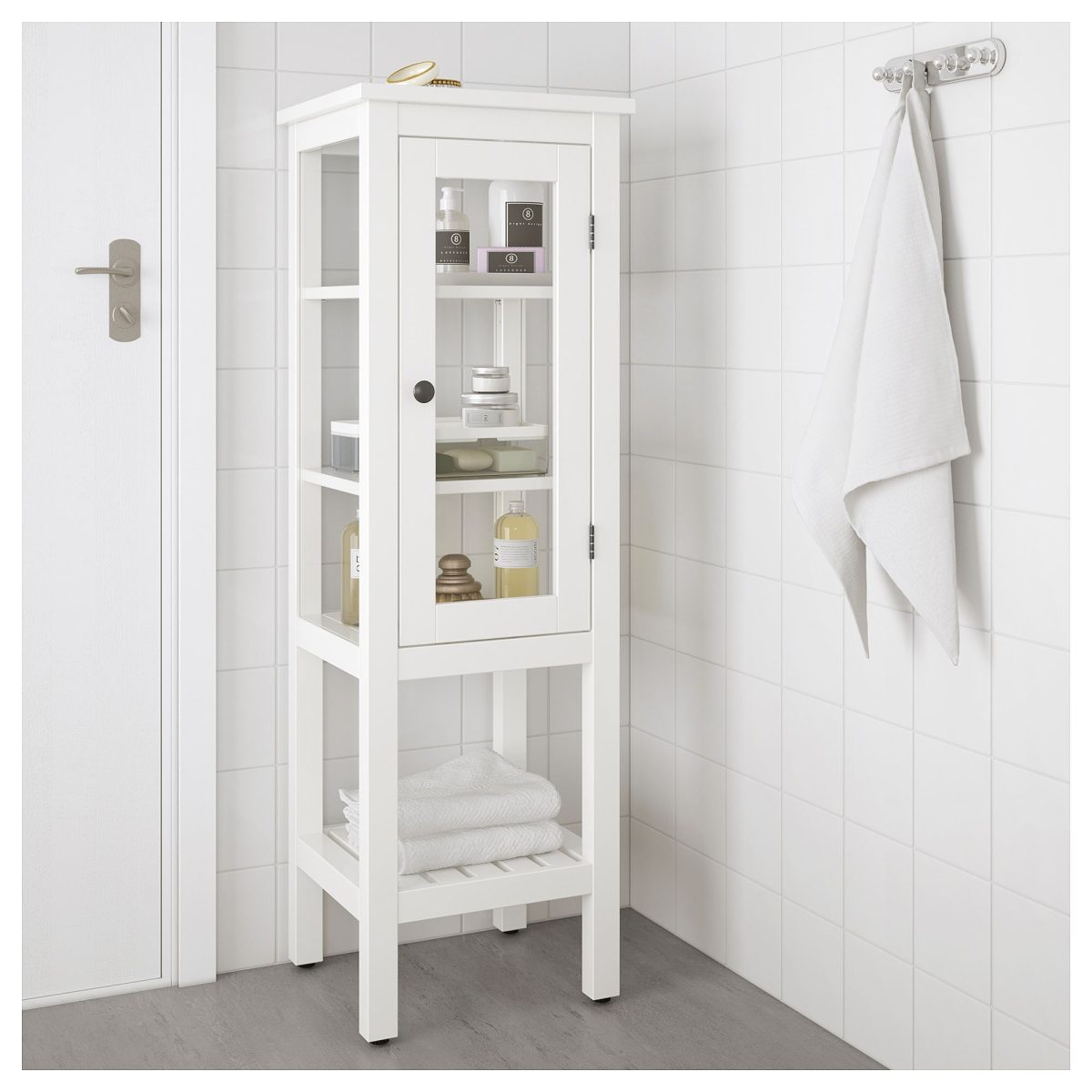 Banyo Boy Dolabı, Beyaz, 42x38x131 cm – 2. görsel