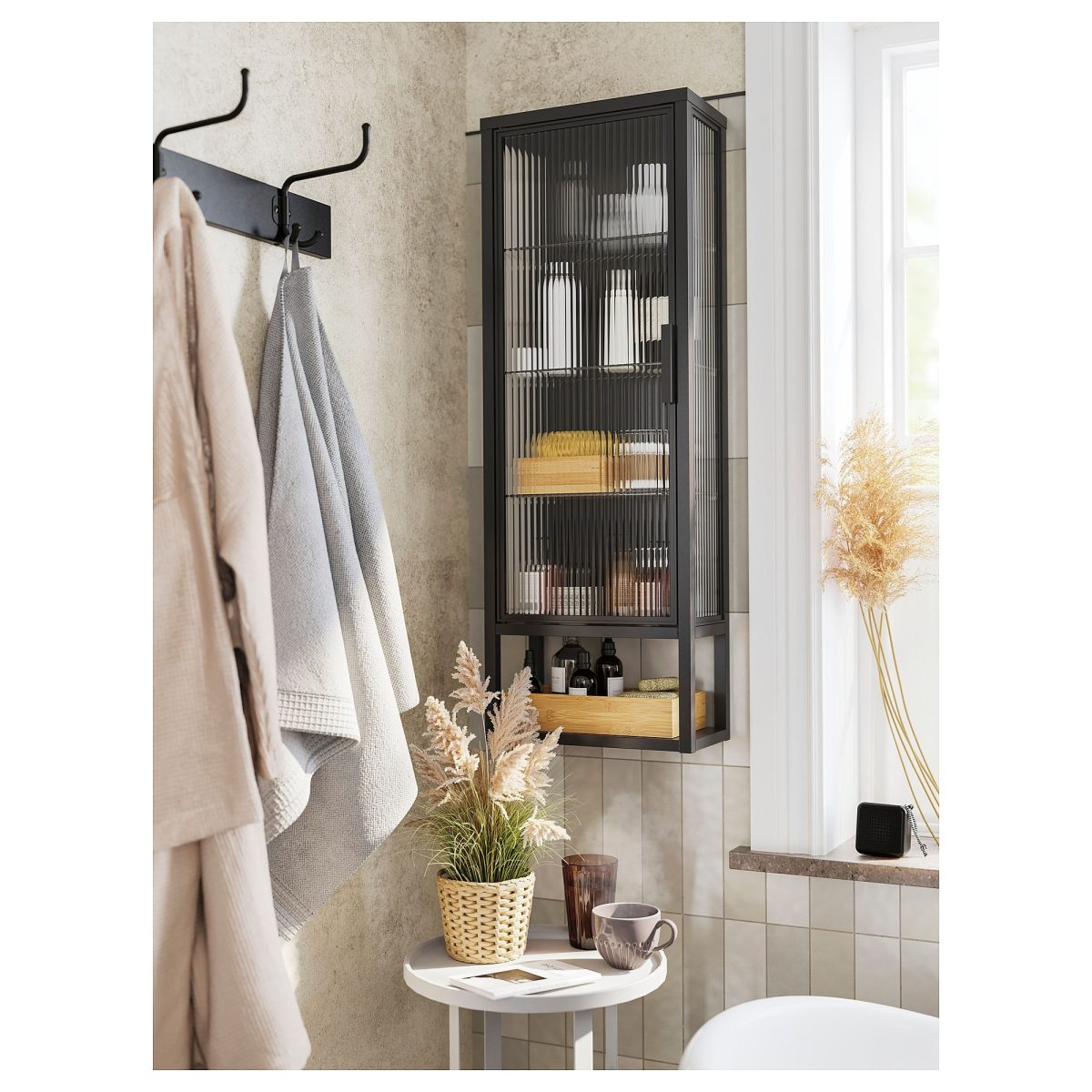 Banyo Duvar Dolabı, Antrasit, 36x18x102 cm – 4. görsel