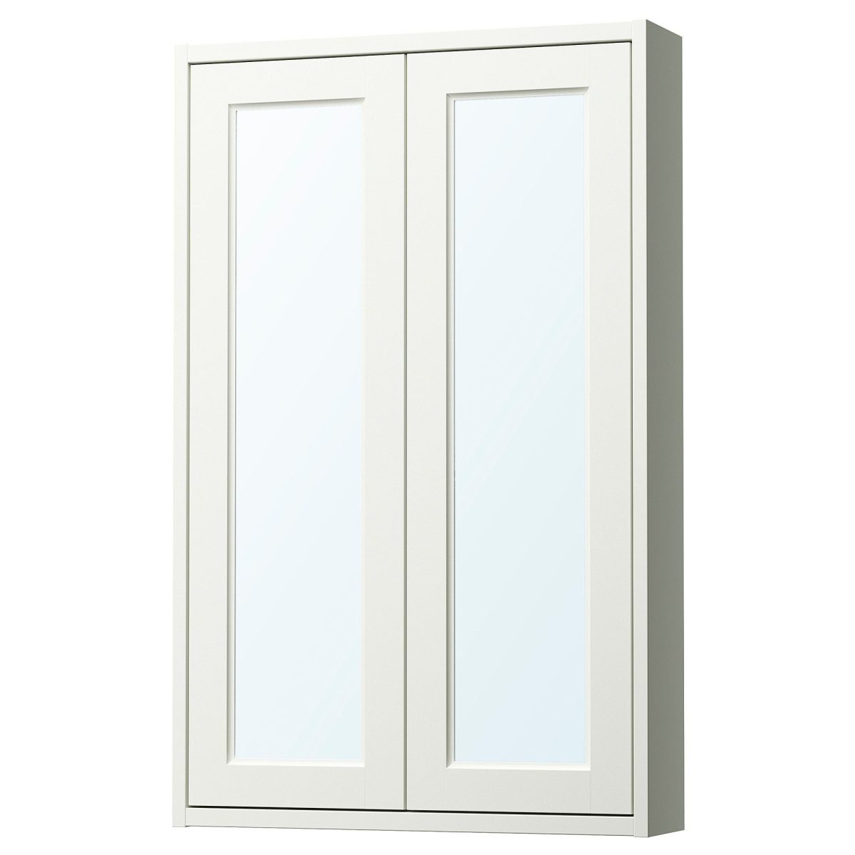 Banyo Duvar Dolabı, Beyaz, 60x15x95 cm, 2 Ayna Kapaklı