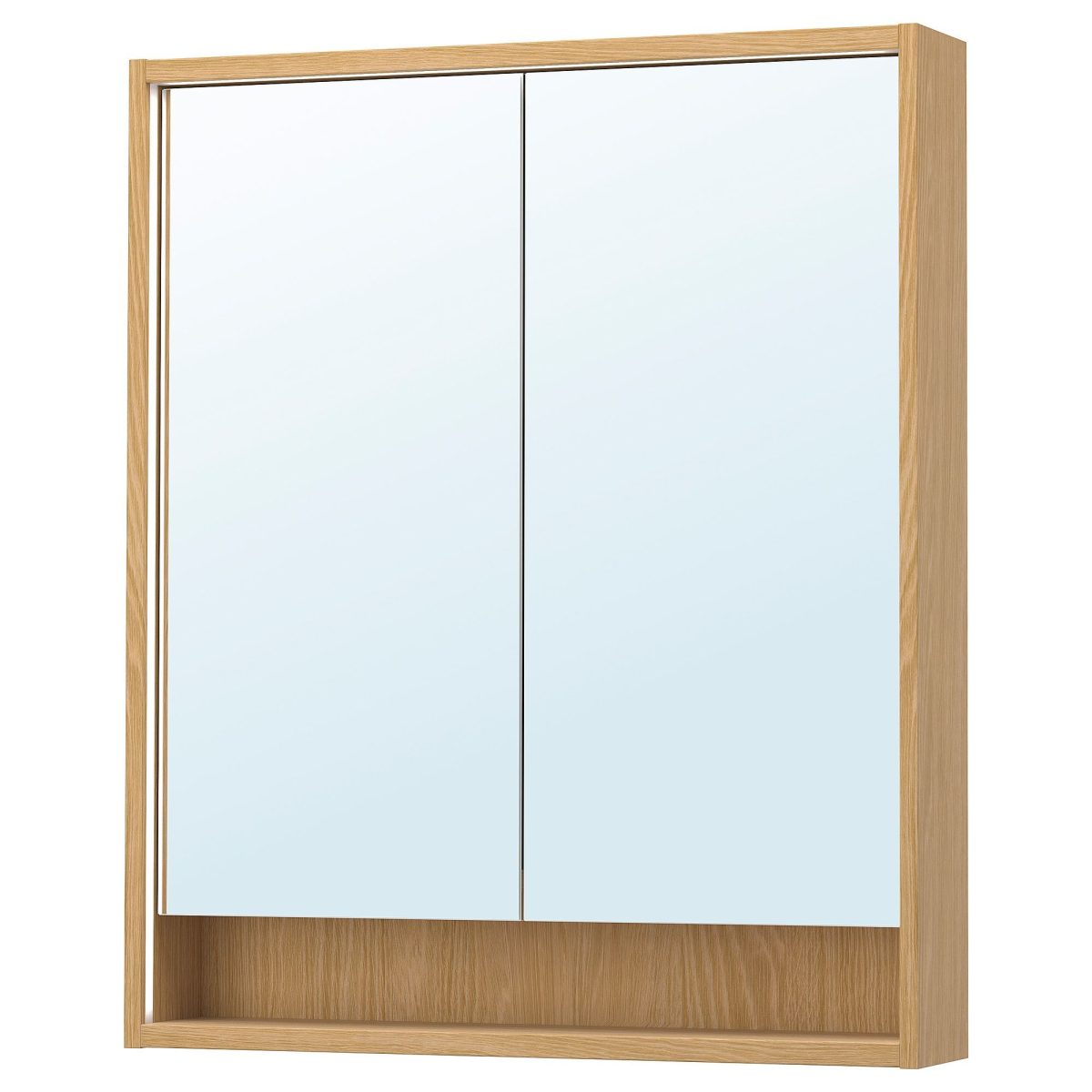 Banyo Duvar Dolabı, Meşe Görünümlü, 80x15x95 cm