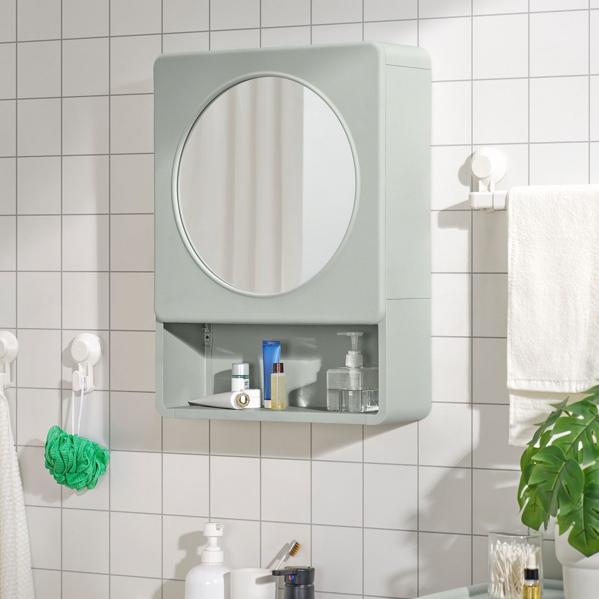 Banyo Duvar Dolabı, Yeşil, 44x15x59 cm – 3. görsel