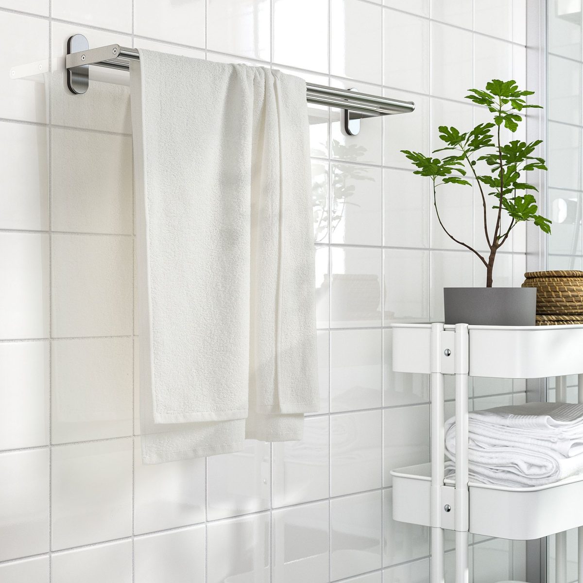 Banyo Havlusu, Beyaz, 55x120 cm – 3. görsel