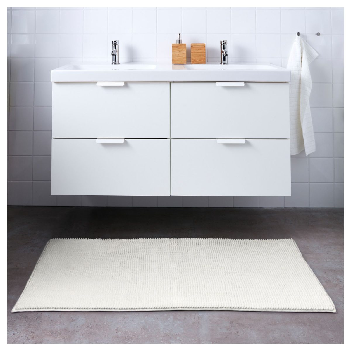 Banyo Paspası, Beyaz, 60x120 cm – 4. görsel
