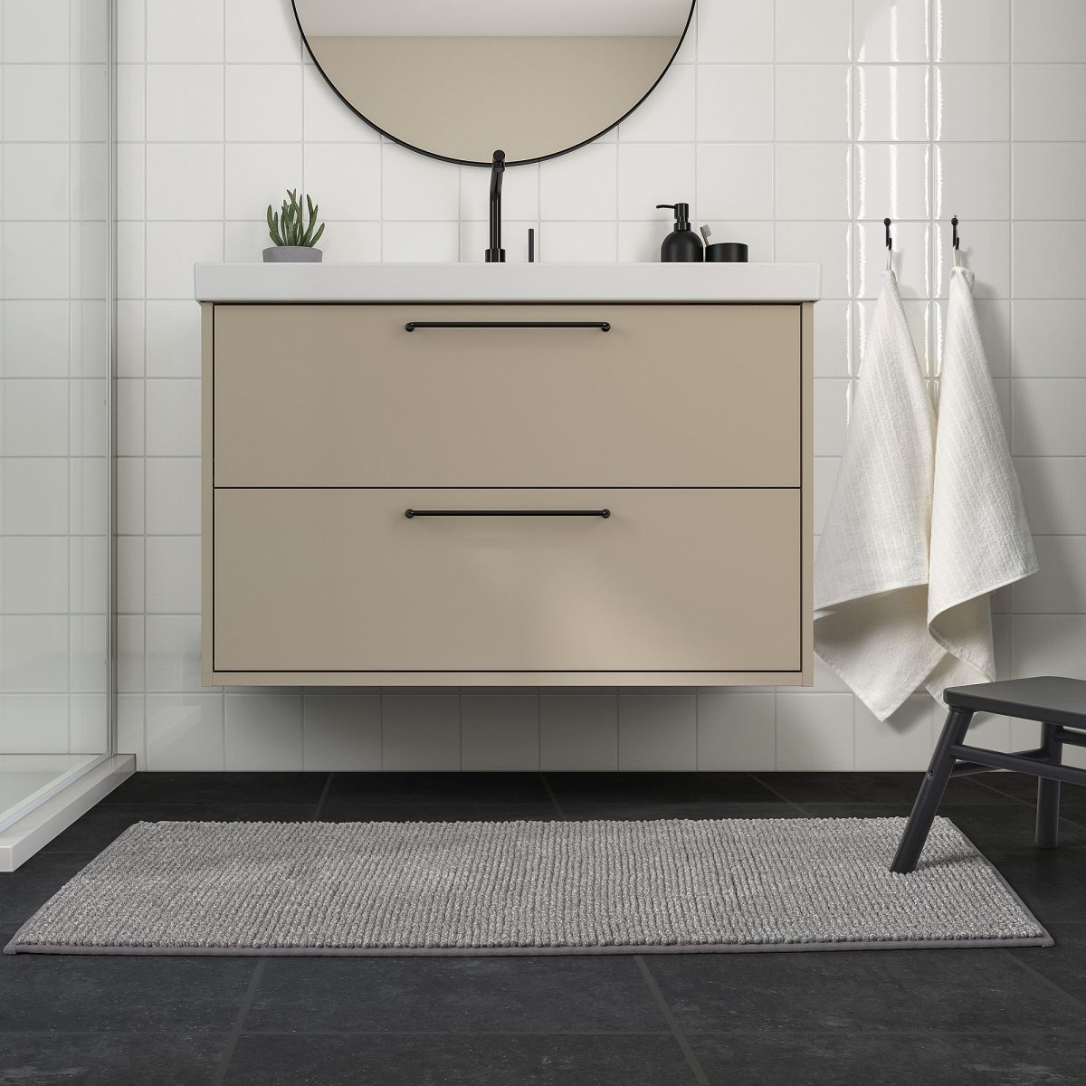 Banyo Paspası, Gri-Beyaz, 60x120 cm – 4. görsel