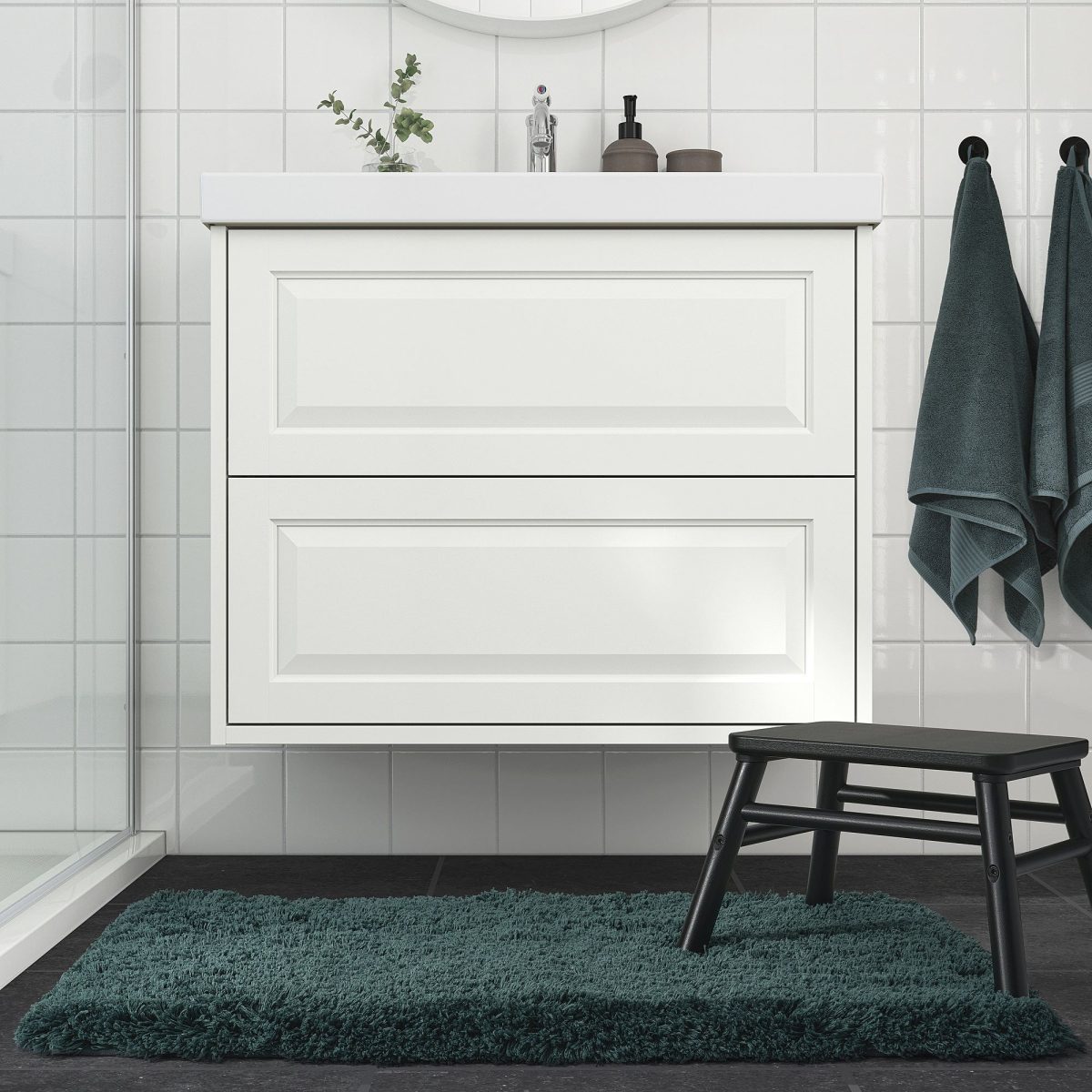 Banyo Paspası, Gri-Turkuaz, 60x90 cm – 4. görsel