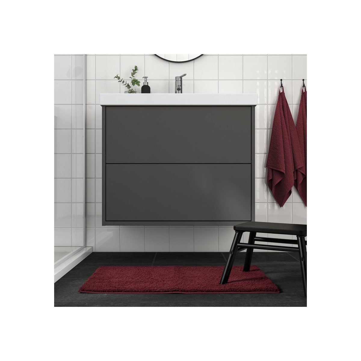 Banyo Paspası, Koyu Kırmızı, 50x80 cm – 4. görsel