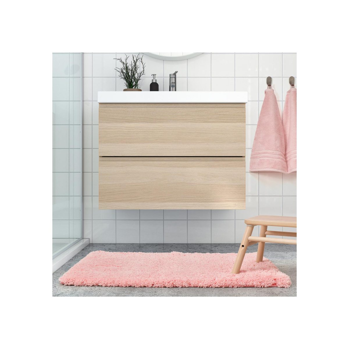 Banyo Paspası, Pembe, 60x90 cm – 4. görsel