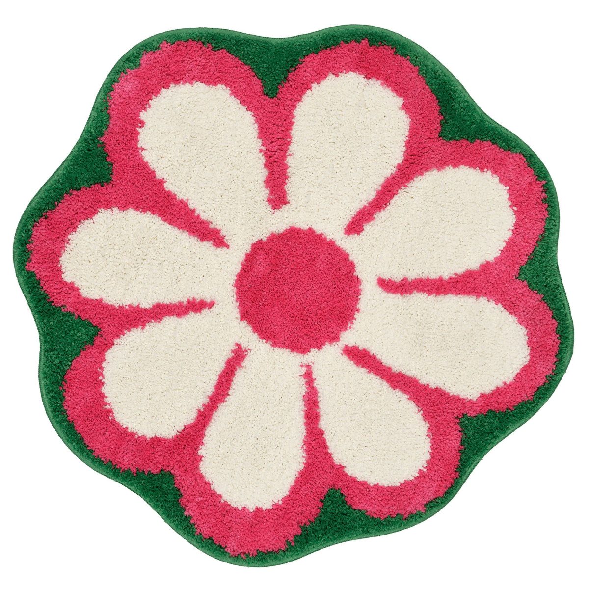 Banyo Paspası, Pembe Çiçek Desenli, 65 cm