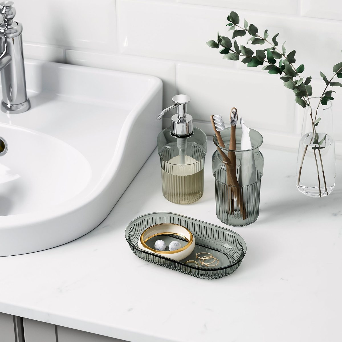 Banyo Seti, Gri, 3 Parça – 3. görsel