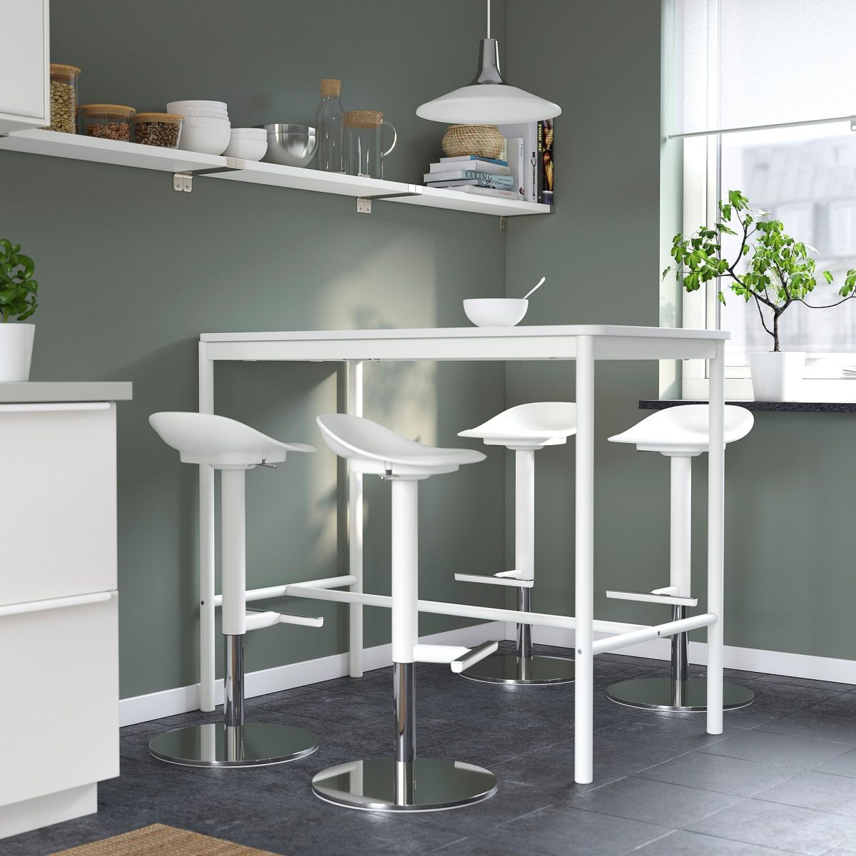 Bar Taburesi, Beyaz, 76 cm – 4. görsel
