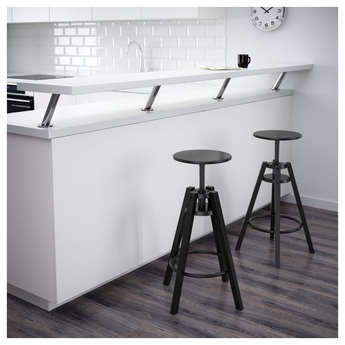 Bar Taburesi, Siyah, 63/74 cm, Ayarlanabilir – 3. görsel