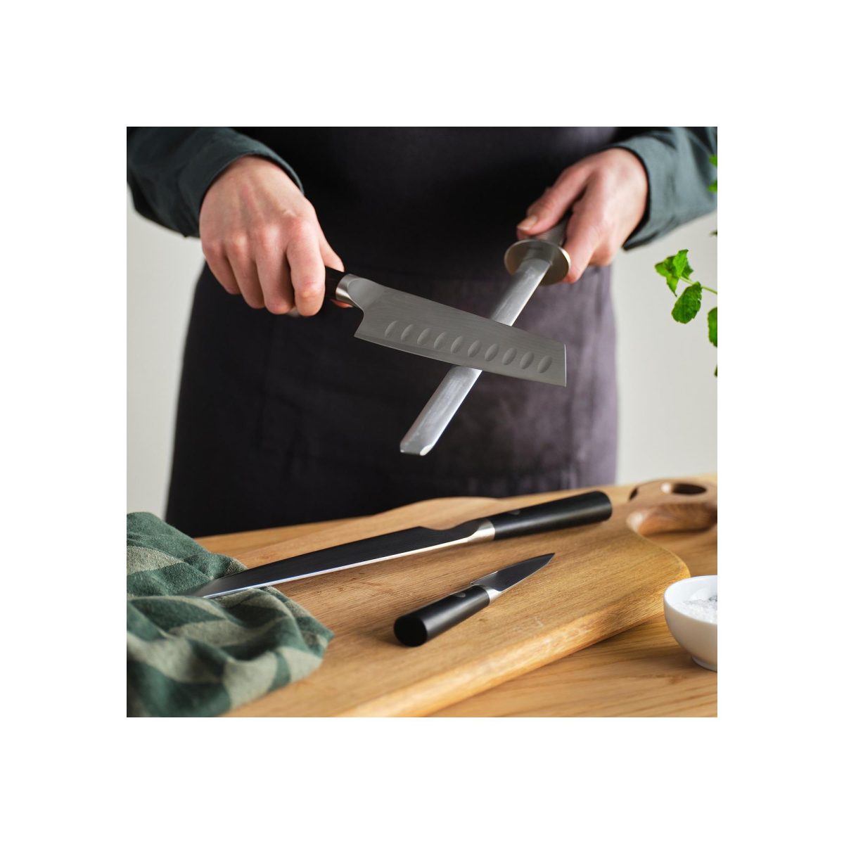 Bıçak Bileyici, Paslanmaz Çelik, 25 cm – 3. görsel