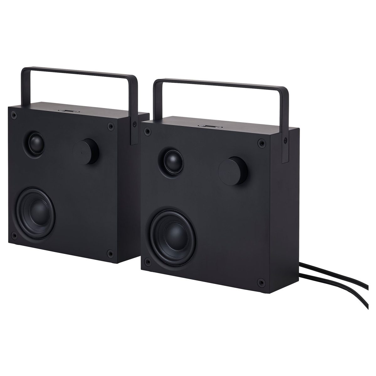 Bluetooth Hoparlör, Siyah, 20x20 cm, 2 adet