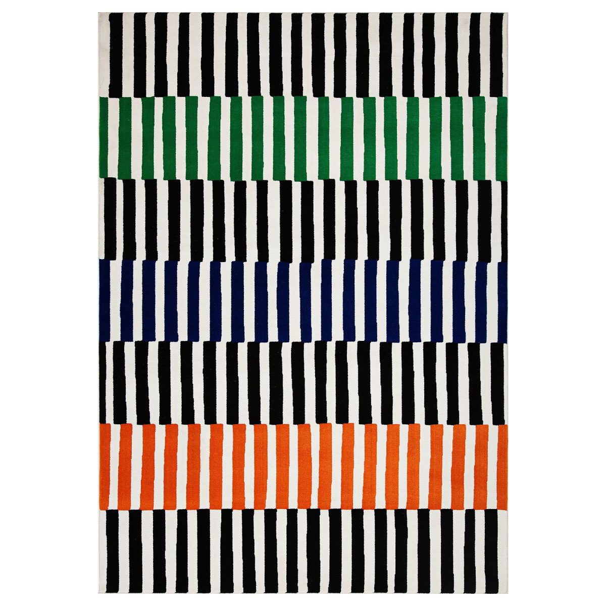Büyük Halı, Çok Renkli-Çizgili, 170x240 cm, Dikdörtgen, Kısa Tüylü