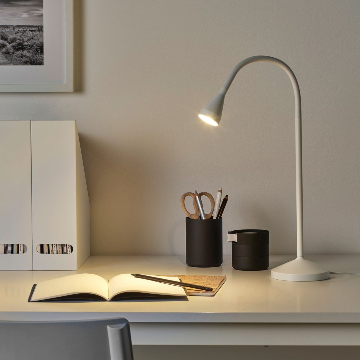 LED'li Çalışma Lambası, Beyaz, 6 cm – 2. görsel