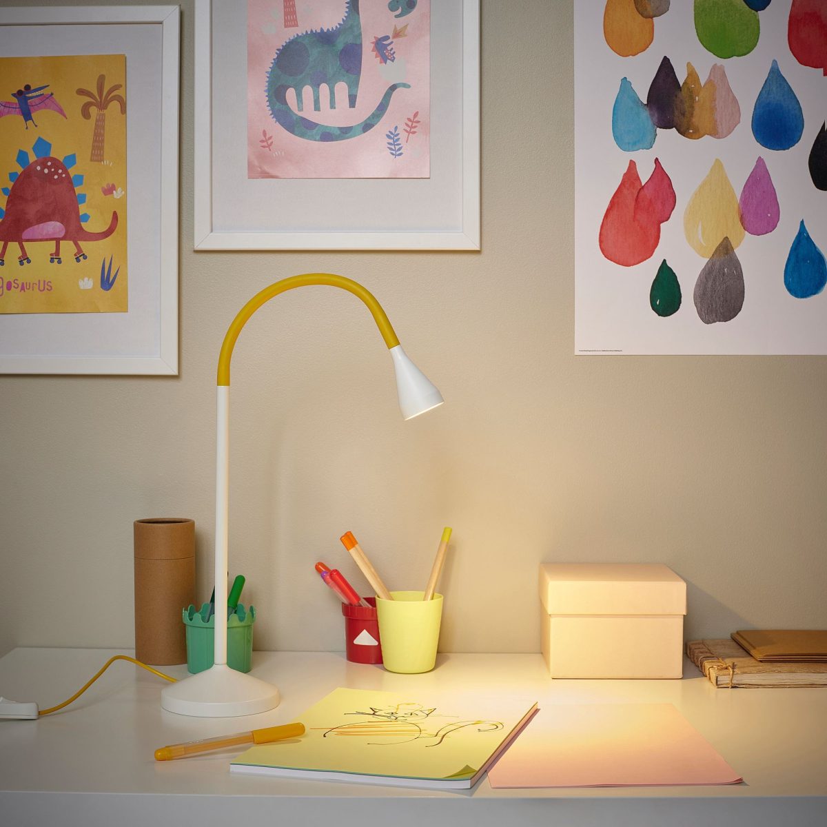 LED'li Çalışma Lambası, Sarı-Beyaz, 52 cm – 4. görsel