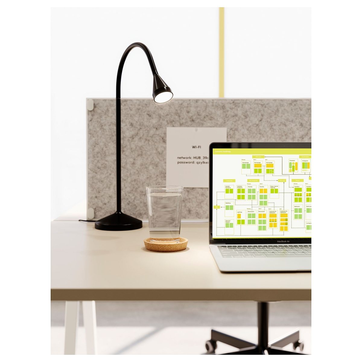LED'li Çalışma Lambası, Siyah, 52 cm – 4. görsel