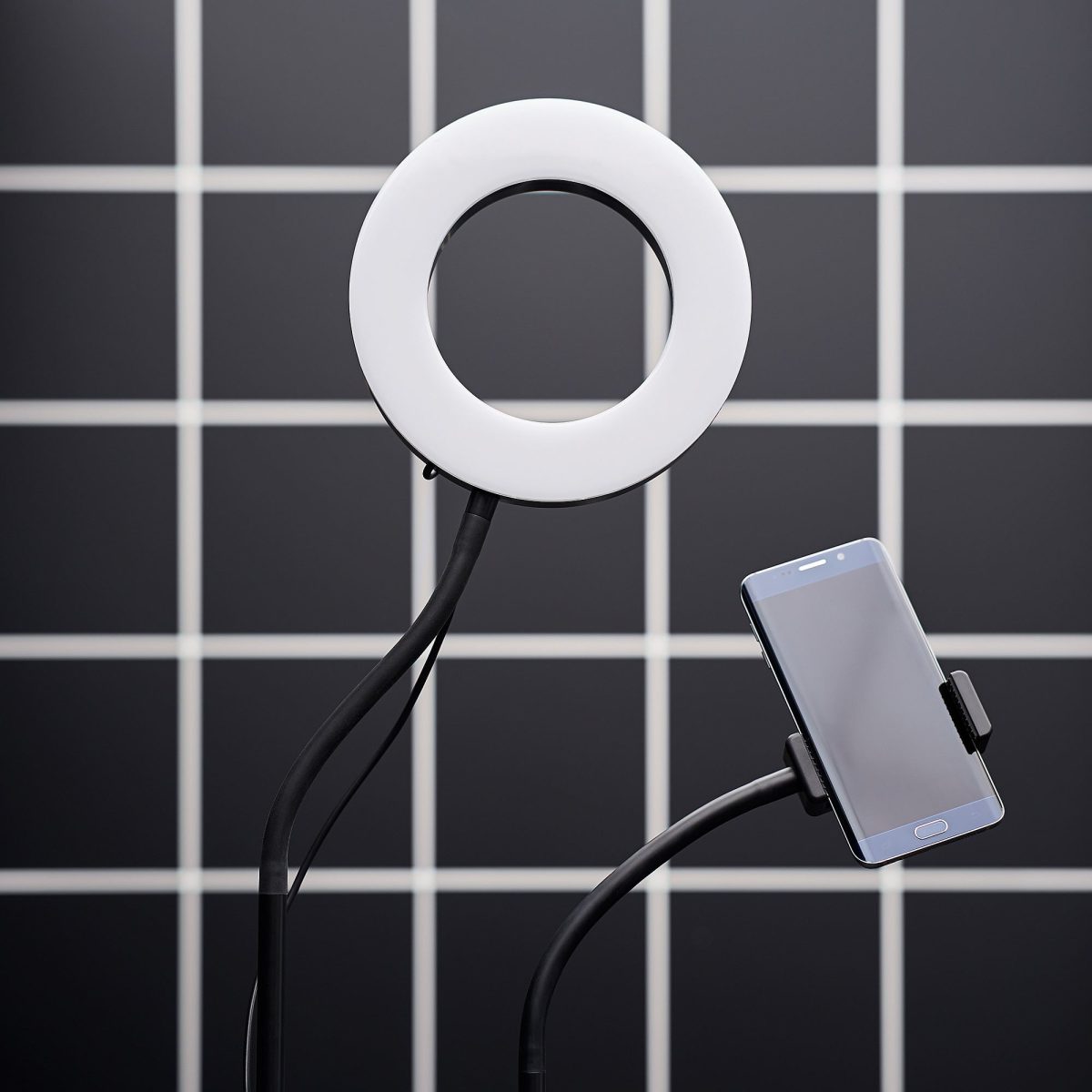 Telefon Tutuculu LED Işık, Siyah-Beyaz, 60x20 cm – 3. görsel