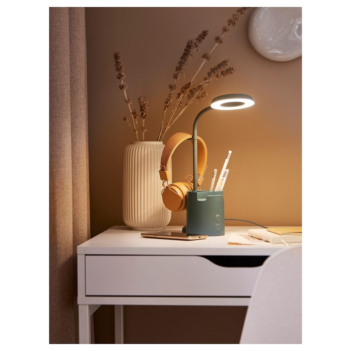 LED'li Çalışma Lambası, Turkuaz, 9 cm – 2. görsel