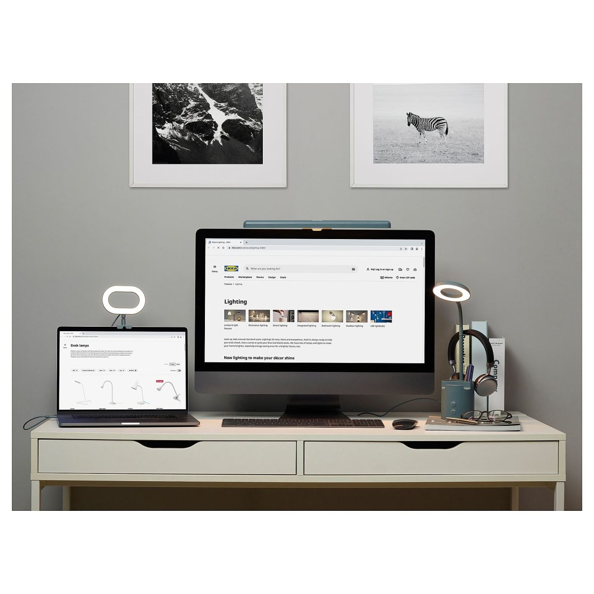 LED'li Çalışma Lambası, Turkuaz, 9 cm – 3. görsel