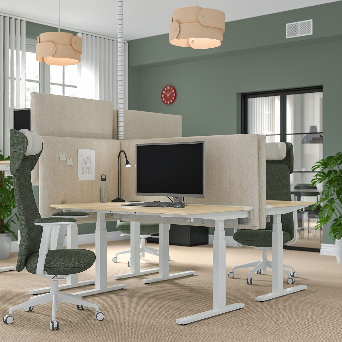 Çalışma Masası Akustik Panel, Bej, 125x72 cm – 3. görsel