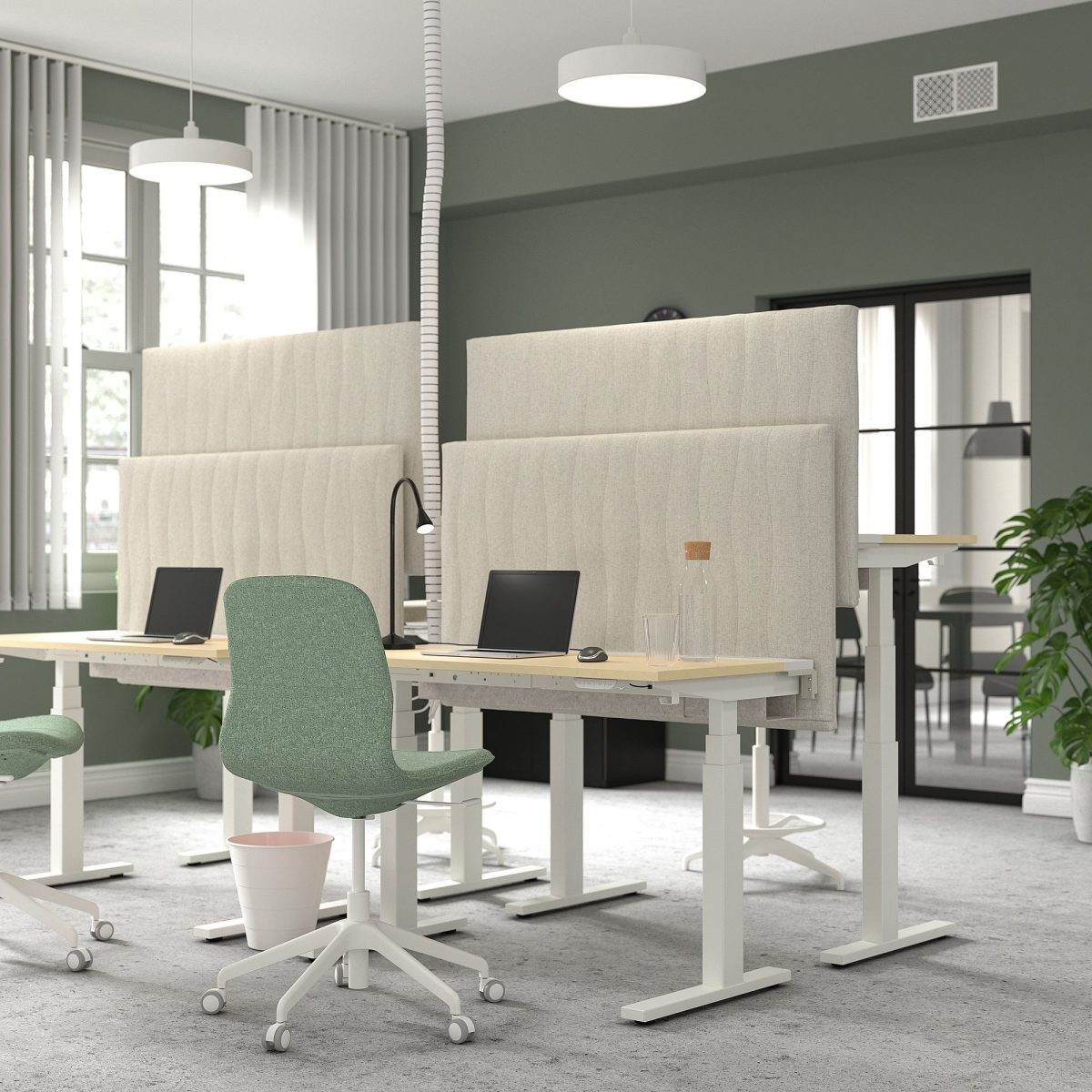 Çalışma Masası Akustik Panel, Bej, 125x72 cm – 4. görsel