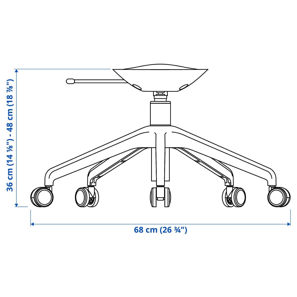 Çalışma Sandalyesi İskeleti, Beyaz – 2. görsel