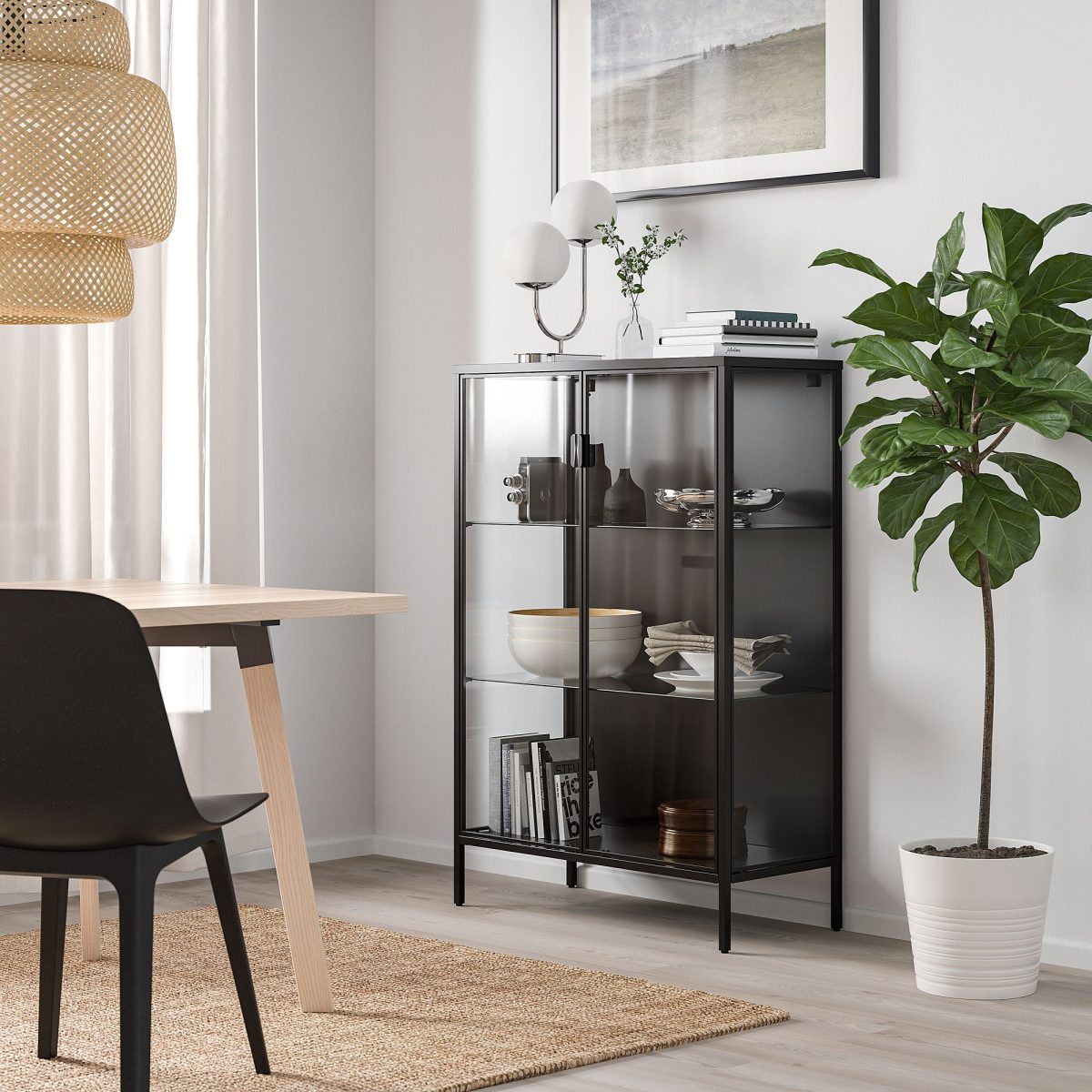 Vitrin, Antrasit, 80x37x120 cm – 3. görsel