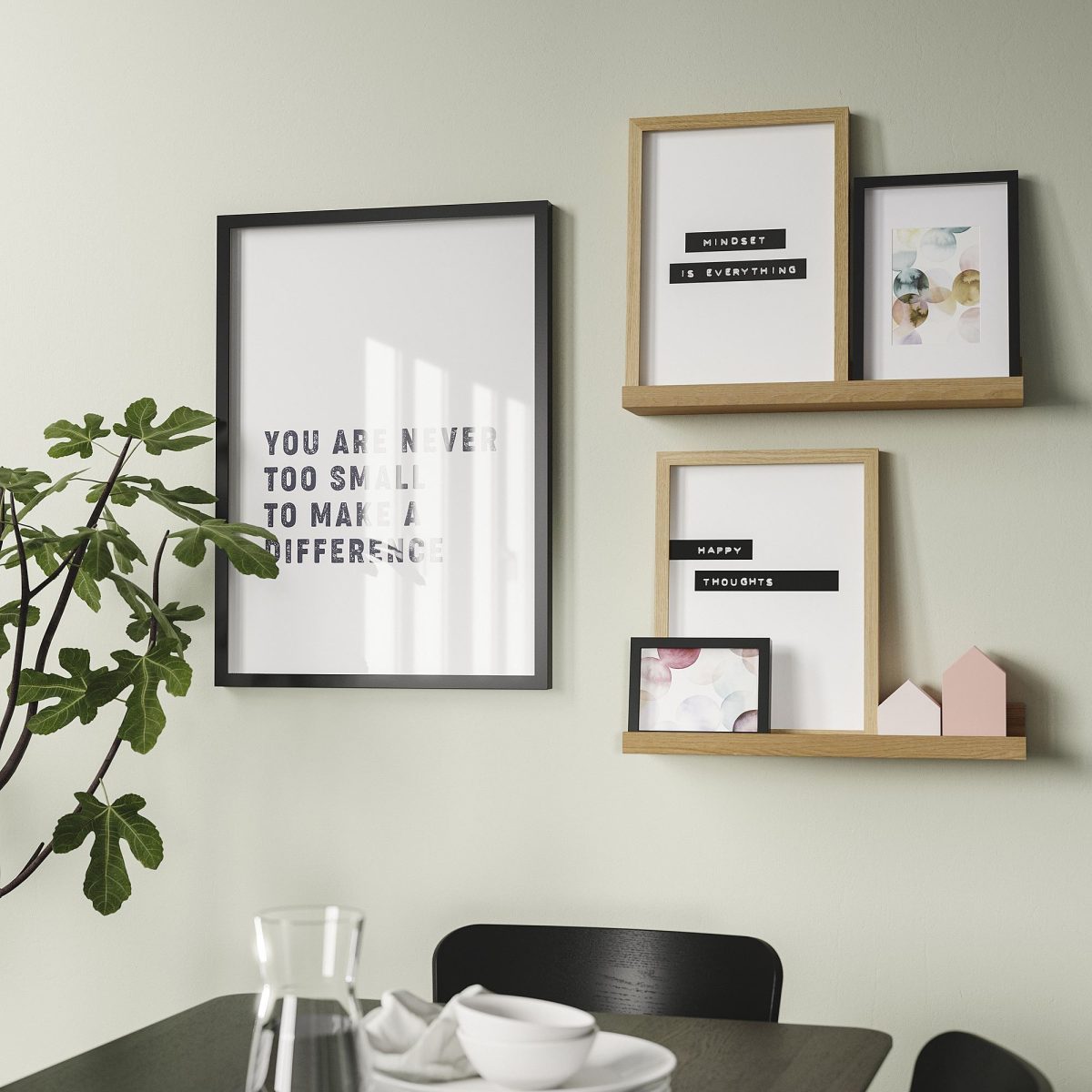 Çerçeve Rafı, Meşe Görünümlü, 55 cm – 3. görsel