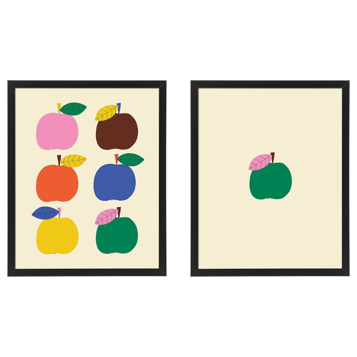 Çerçeveli Poster, Çok Renkli, 40x50 cm, 2 adet, Elma Oyunu