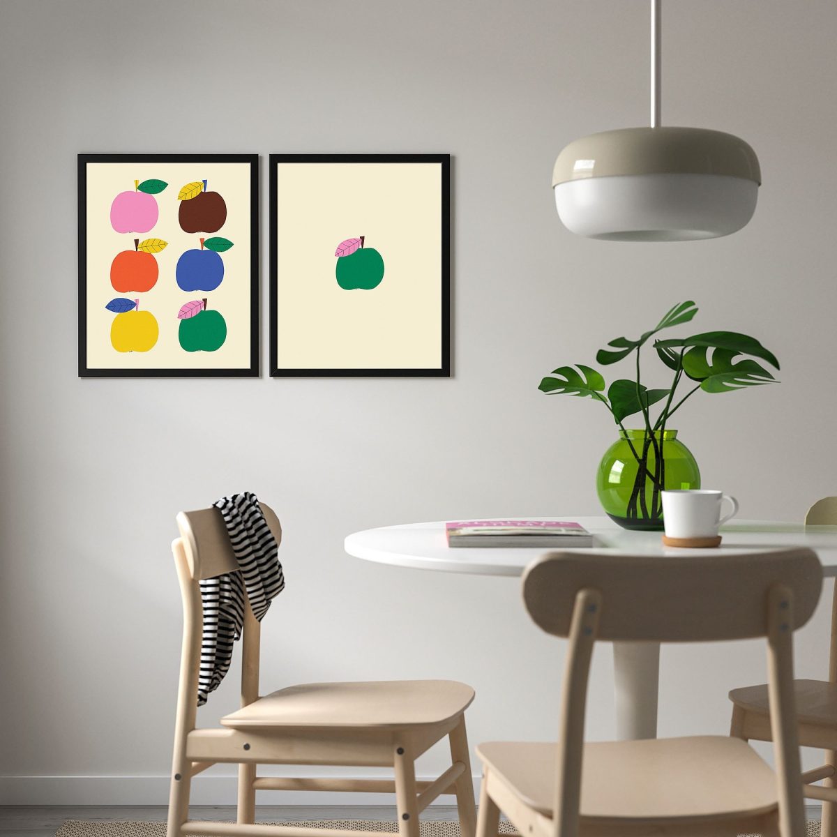 Çerçeveli Poster, Çok Renkli, 40x50 cm, 2 adet, Elma Oyunu – 3. görsel