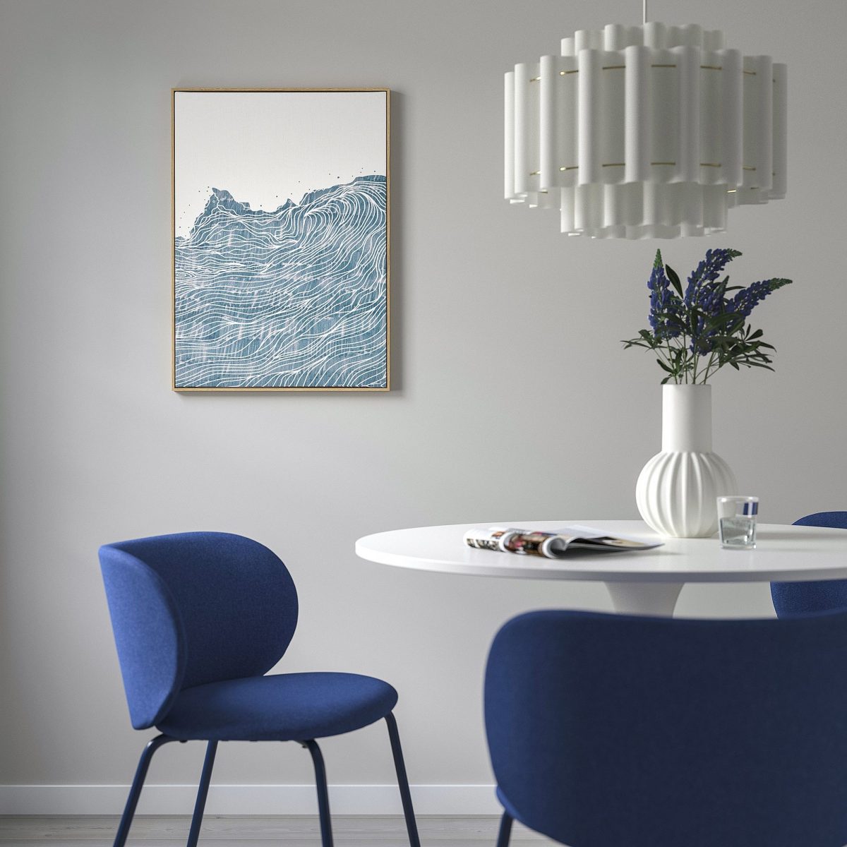 Çerçeveli Resim, Çok Renkli, 50x70 cm, Nazaré, Meşe Görünüm – 3. görsel