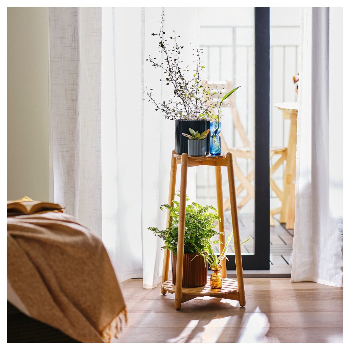 Çiçeklik, Bambu, 60 cm – 2. görsel