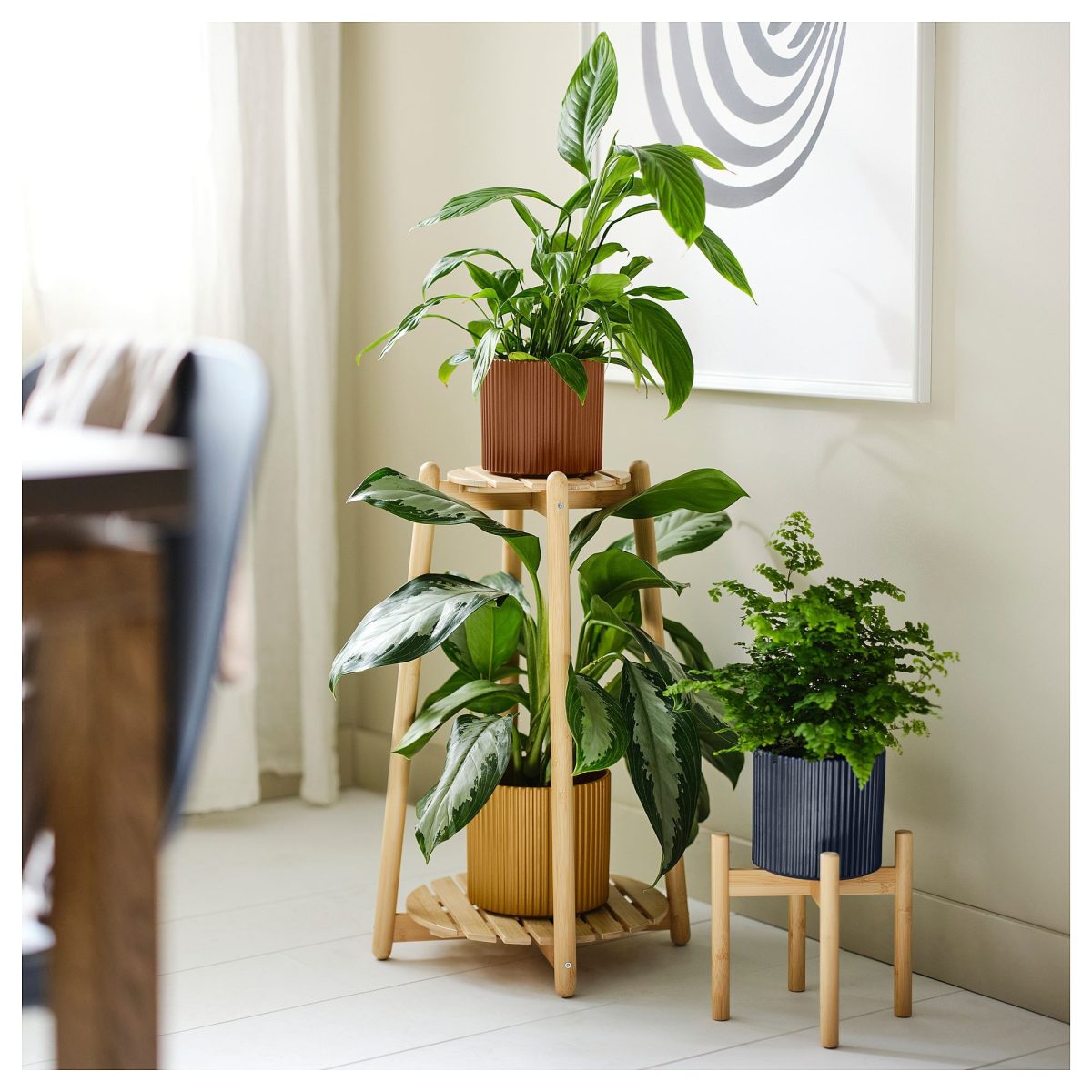 Çiçeklik, Bambu, 60 cm – 3. görsel