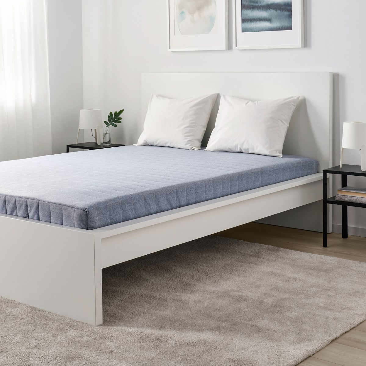 Çift Kişilik Yatak, Açık Mavi, 140x200 cm, Ekstra Sert – 2. görsel