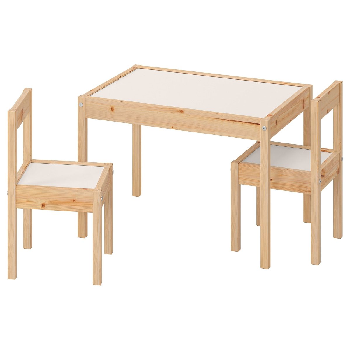 Çocuk Masa Seti, Beyaz-Çam, 3 Parça