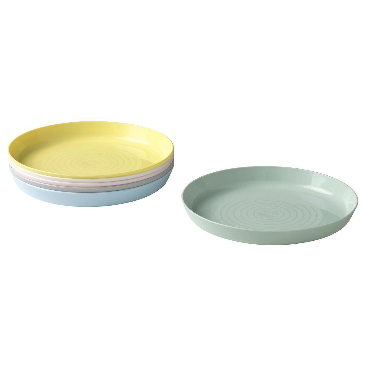 Çocuk Tabak Seti, Pastel Tonlar, 6 adet